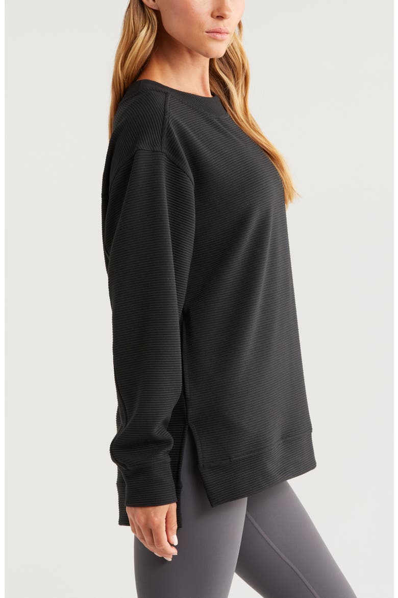 Kick Back Ottoman Knit Sweatshirt, Alternate, color, BLACK
