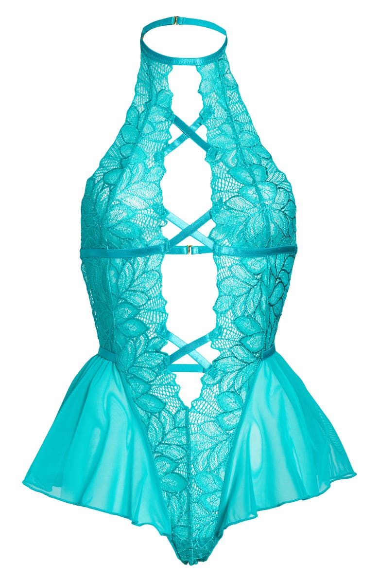 Oh La La Cheri Sophia Peplum Teddy, Alternate, color, 