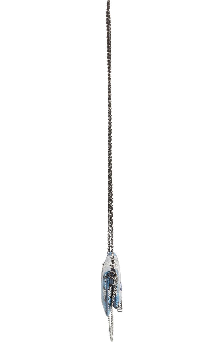 Zadig & Voltaire Nano Rock Snake Embossed Leather Crossbody Bag, Alternate, color,