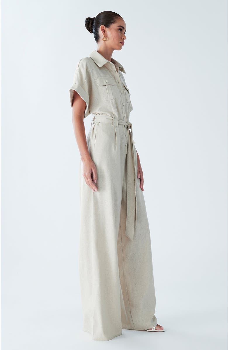 BWLDR Ara Linen Jumpsuit, Alternate, color, Oat