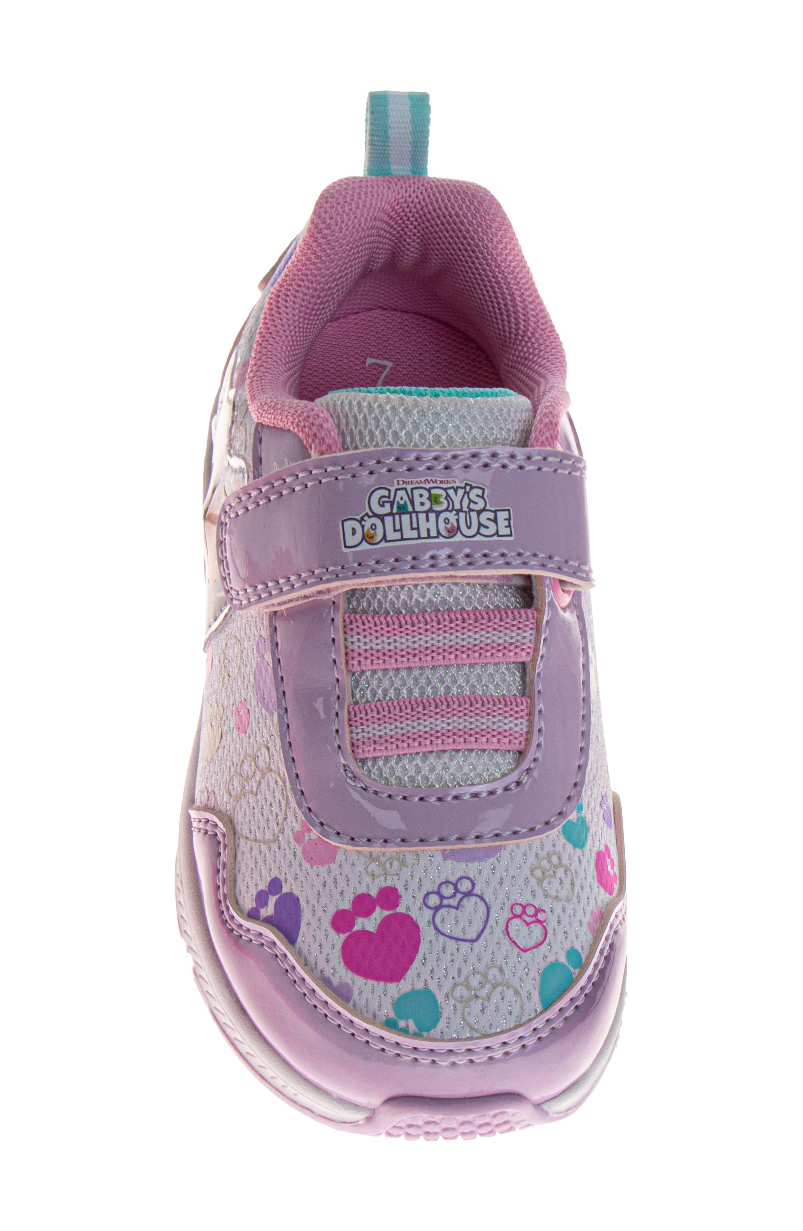 Kids' Gabby's Dollhouse Light-Up Sneaker, Alternate, color, PURPLE/MULTI