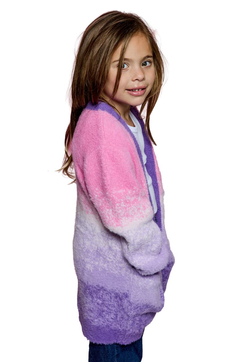 Kids' Ombré Cardigan, Alternate, color, SNUG PINK COMBO