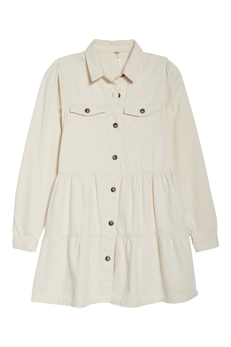 Nicole Long Sleeve Shirtdress, Alternate, color, IVORY