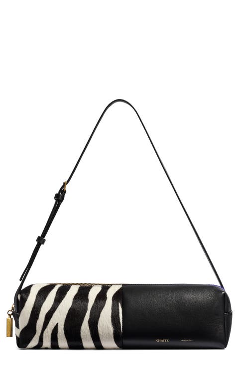 Kye Leather 
Genuine Calf Hair East/West Shoulder Bag