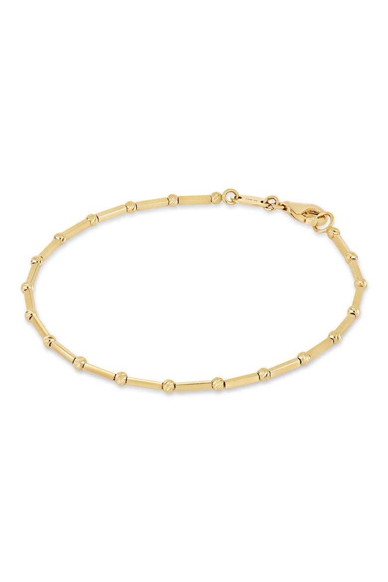 14K Gold Beaded Chain Bracelet, Alternate, color, 14K YELLOW GOLD