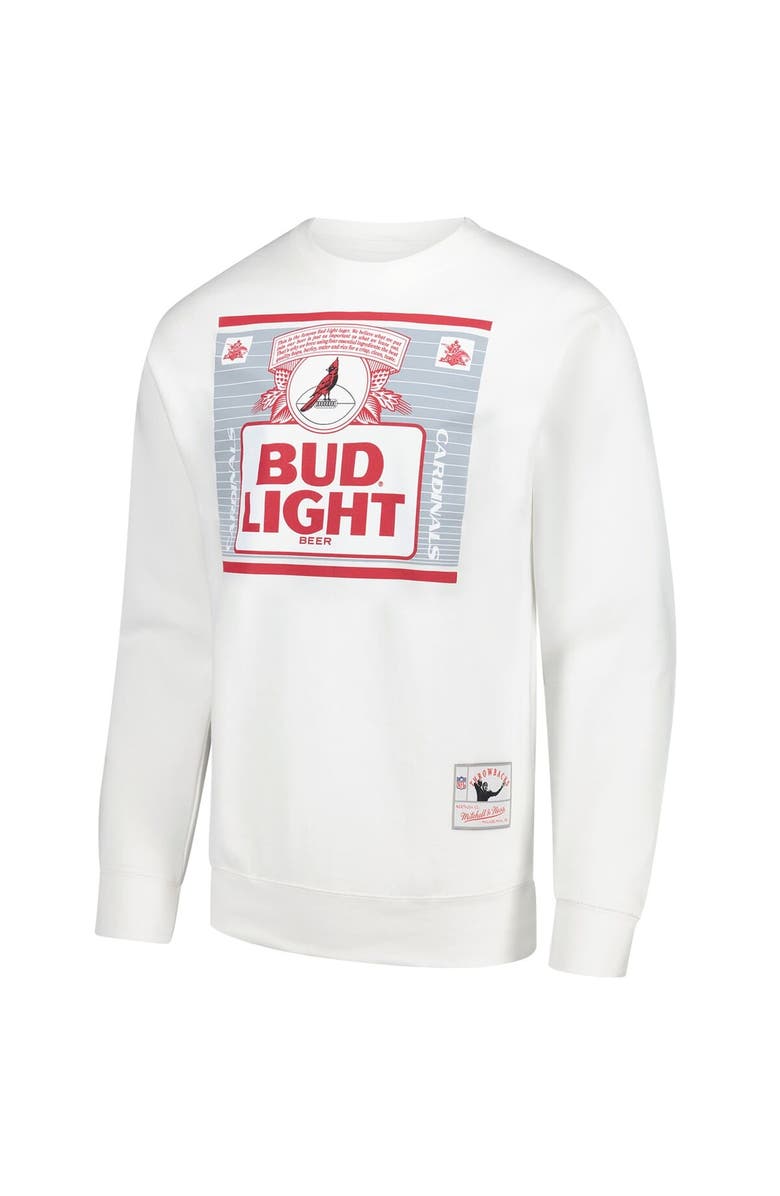 Mitchell & Ness Men's Mitchell & Ness x Bud Light White Arizona Cardinals The Crest Pullover Sweatshirt, Alternate, color, White
