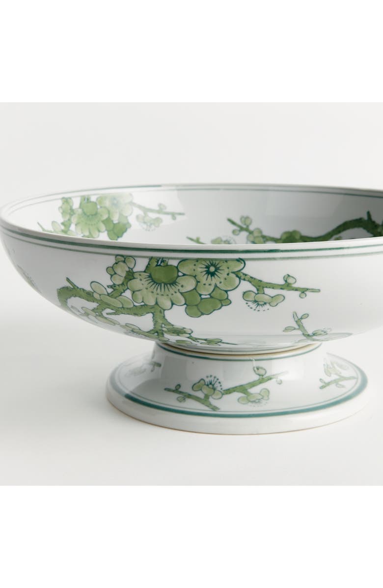 Napa Home & Garden Imperial Empress Decorative Footed Bowl - Green & White, Alternate, color, Green