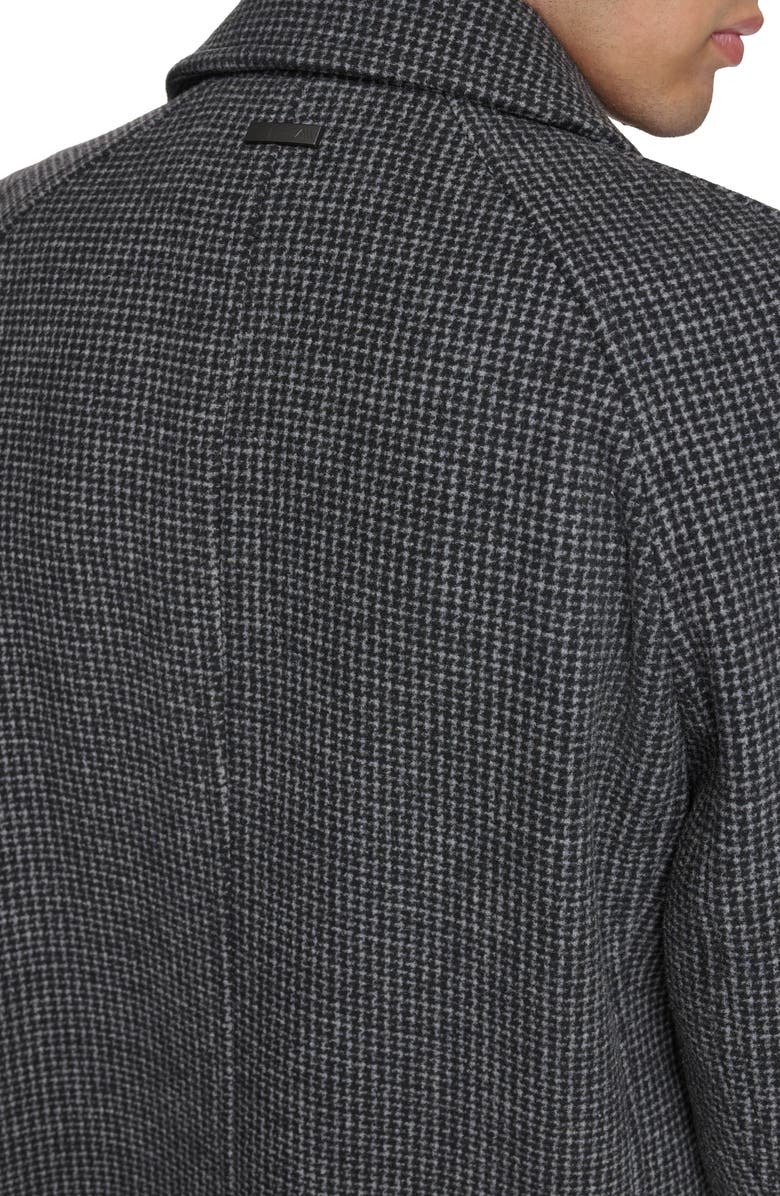 Andrew Marc Rennell Wool Blend Coat, Alternate, color, Charcoal Houndstooth