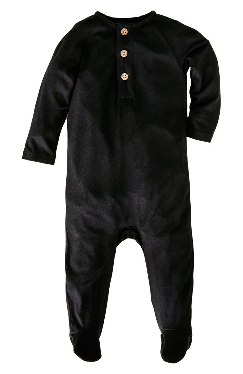 Branch & Twig Button-Up Jersey Footie, Main, color, 