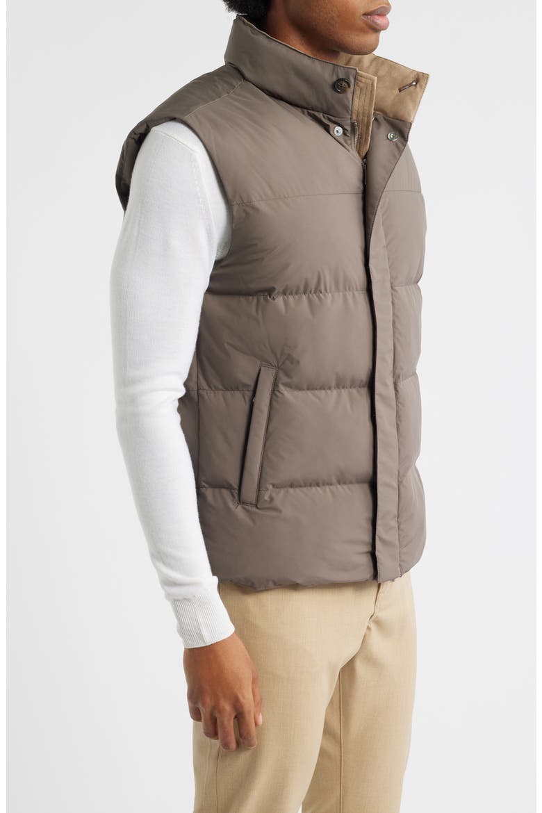 Waterproof Quilted Vest, Alternate, color, ASH GREY