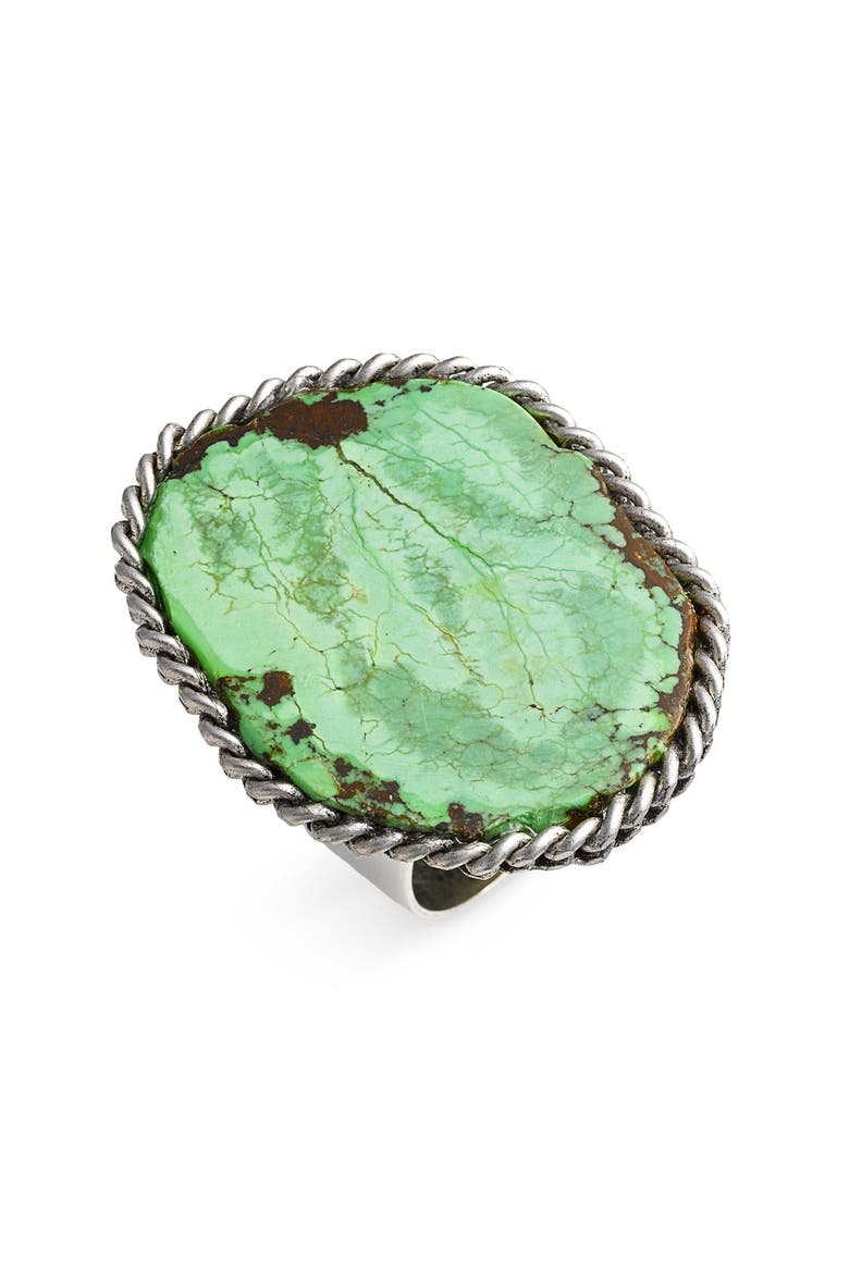 Jewelry Turquoise Ring, Main, color, TURQUOISE/ SHINY SILVER