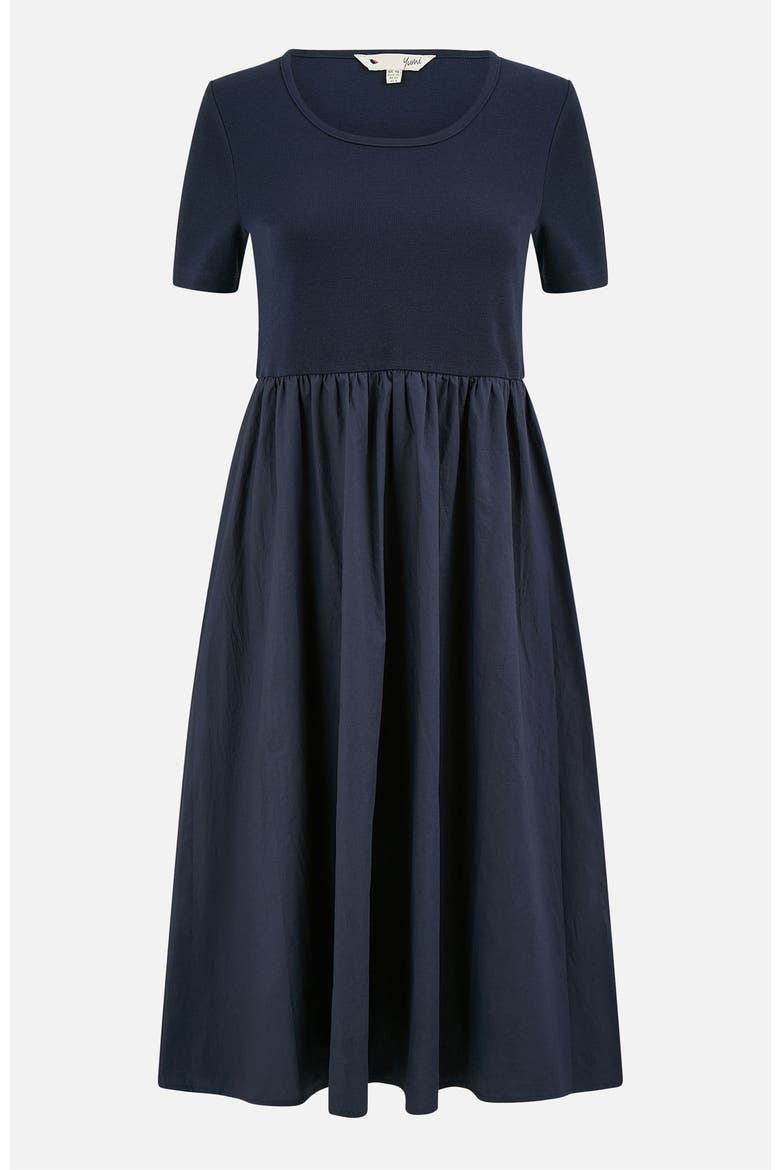 Jersey Top And Cotton Midi Dress, Alternate, color, Navy