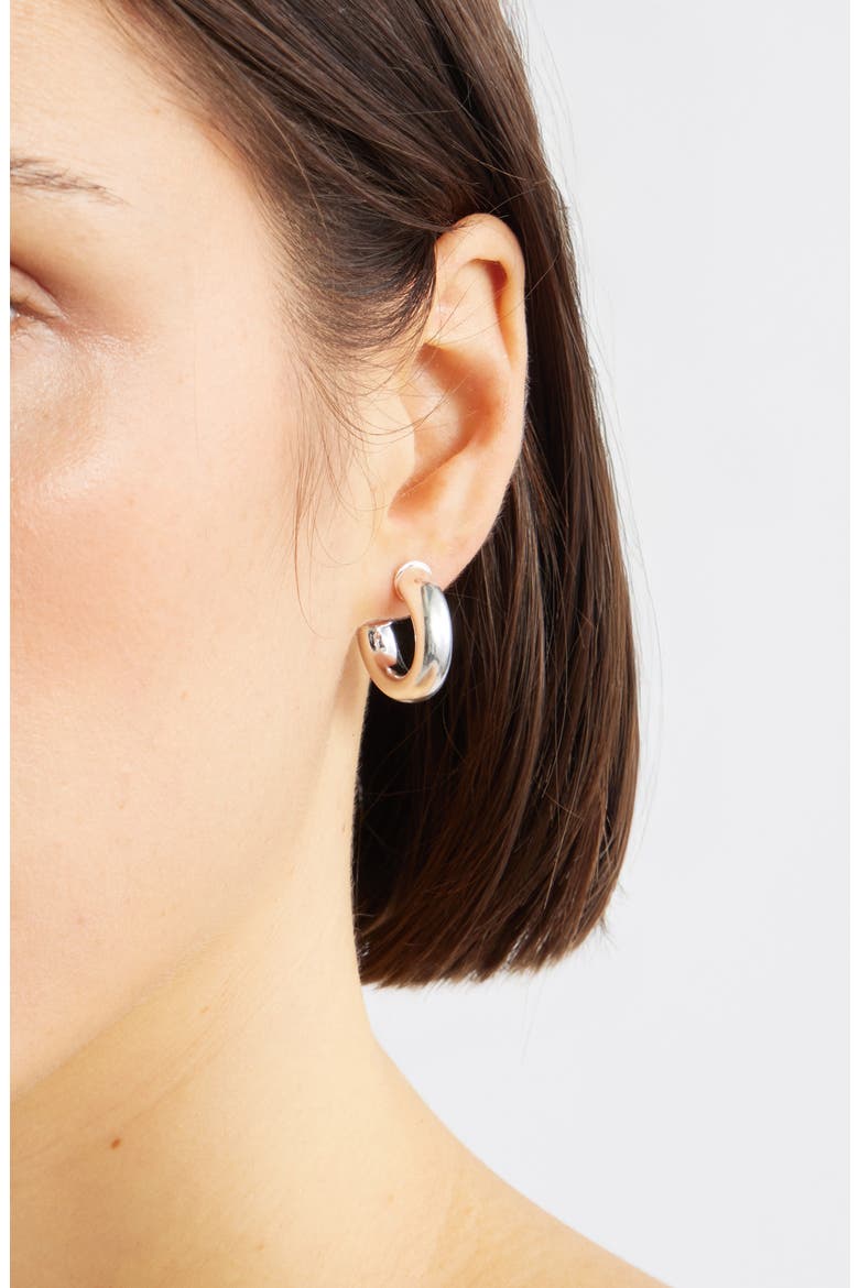 Cleo Hoop Earrings, Alternate, color, SILVER