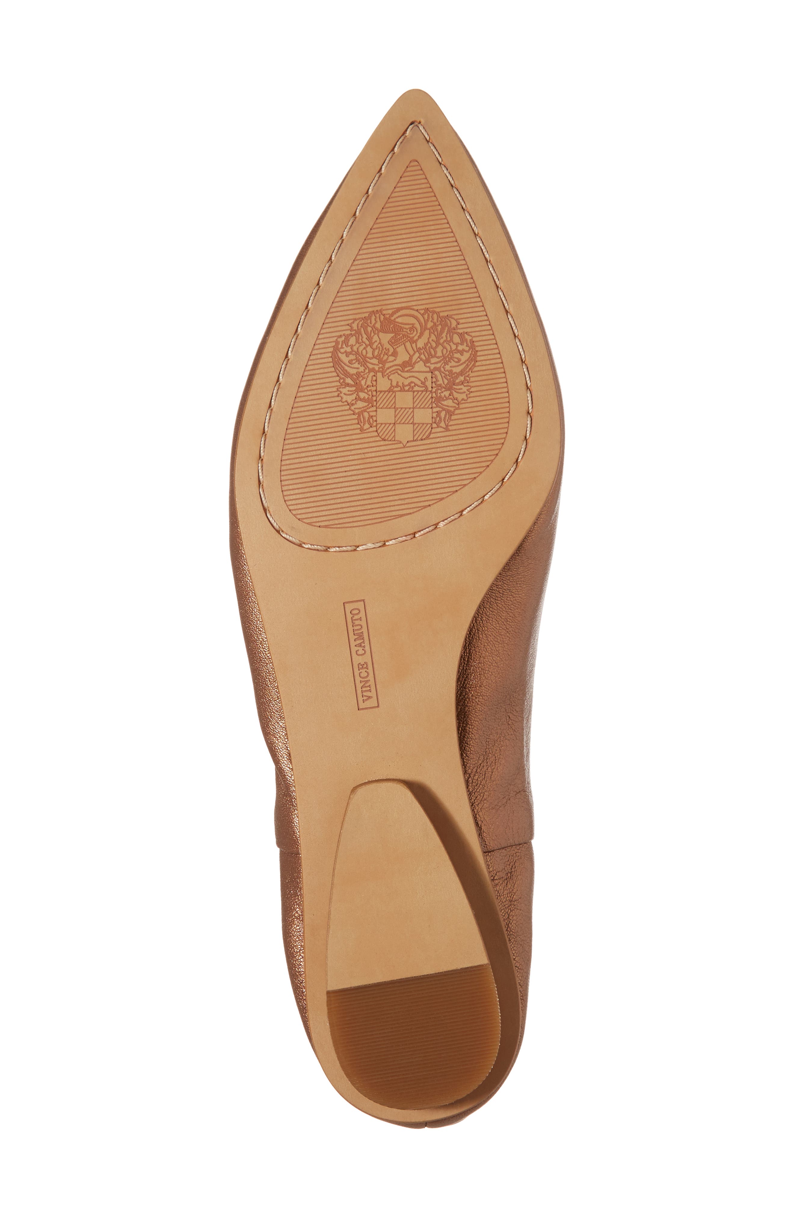Stanta Pointy Toe Flat, Alternate, color, PENNY LEATHER