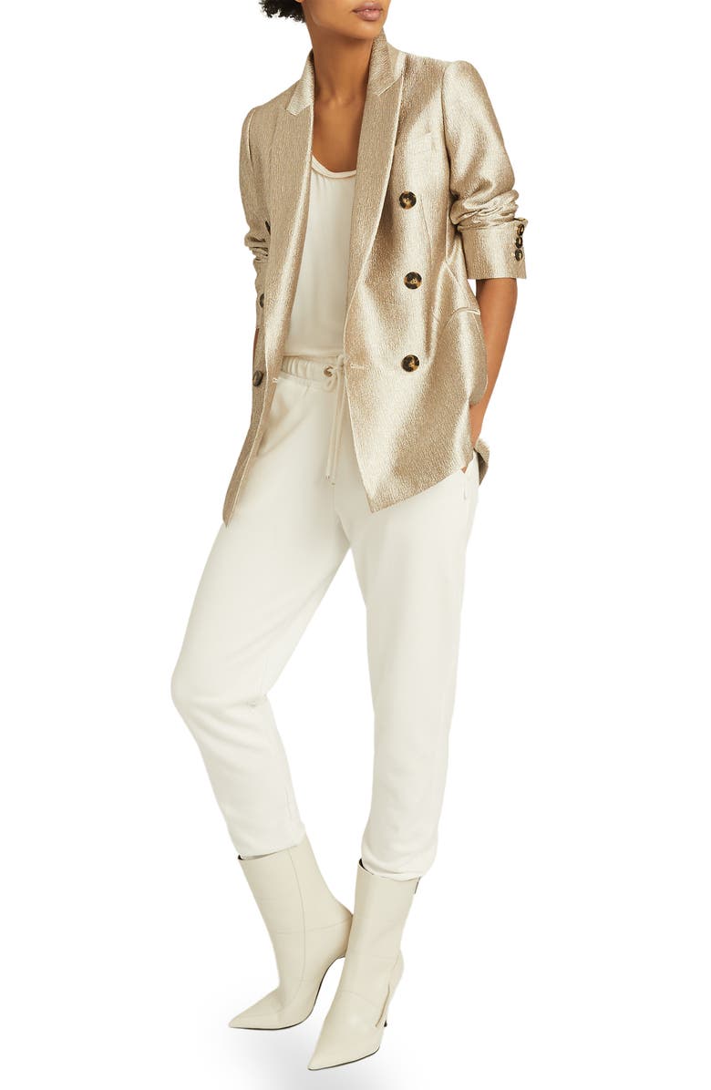 Reiss Textured Metallic Satin Jacket, Alternate, color, 