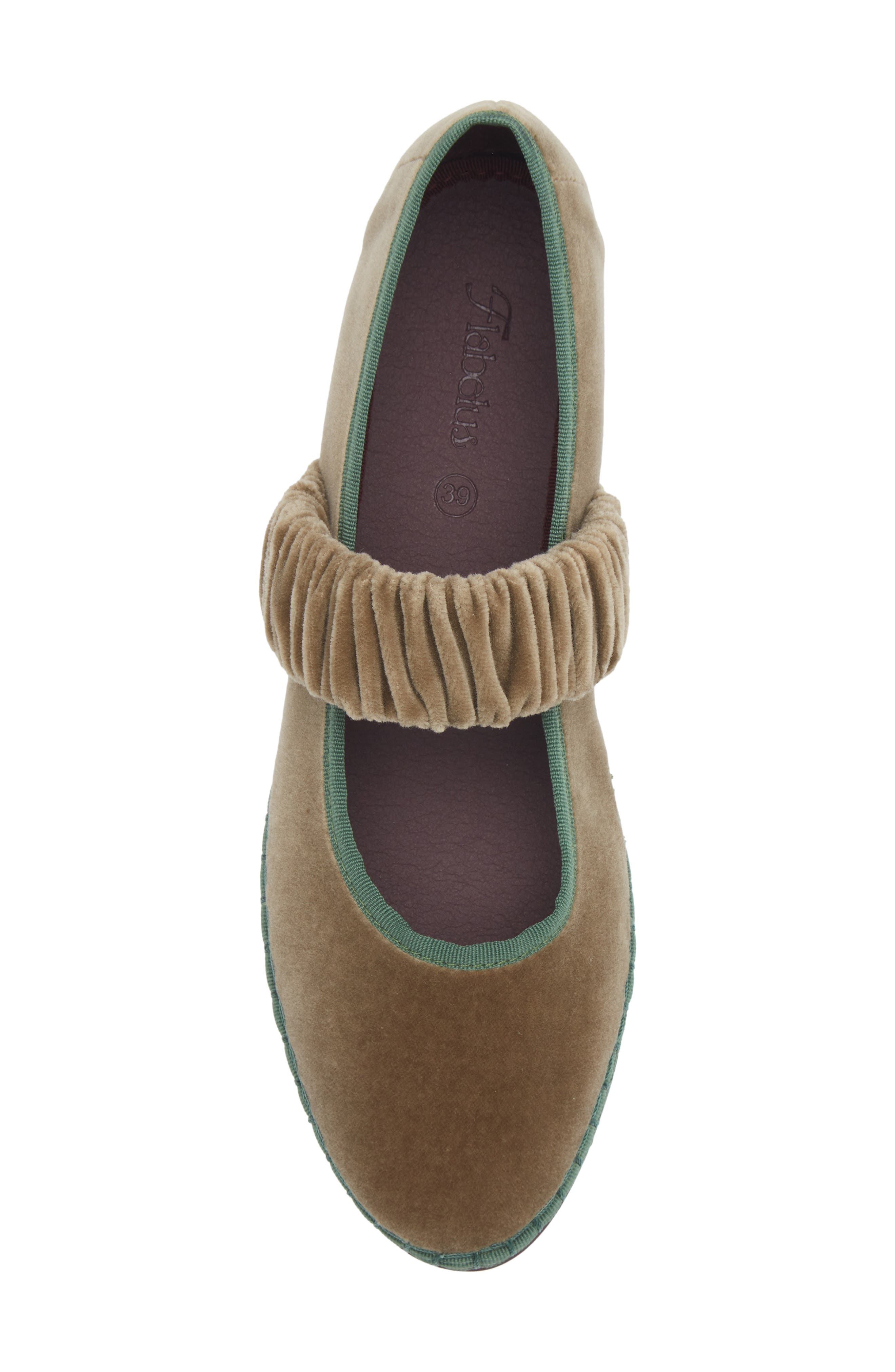 Mafalda Mary Jane Flat, Alternate, color, MOSSY