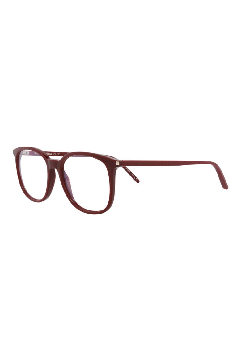 52mm Round Optical Glasses, Alternate, color, BURGUNDY BURGUNDY TRANSPARENT