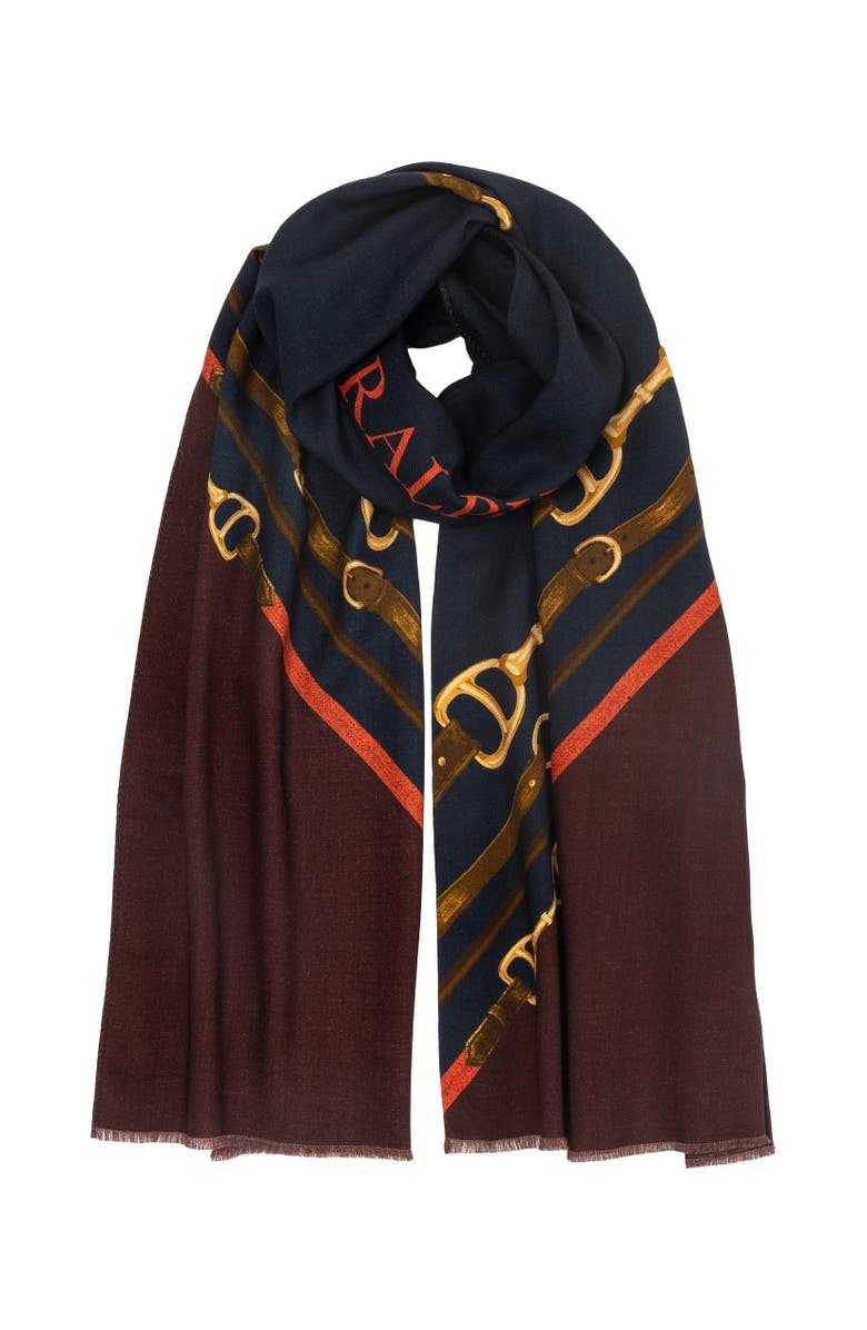 Lauren Ralph Lauren Diagonal Belting Oblong, Main, color, Navy