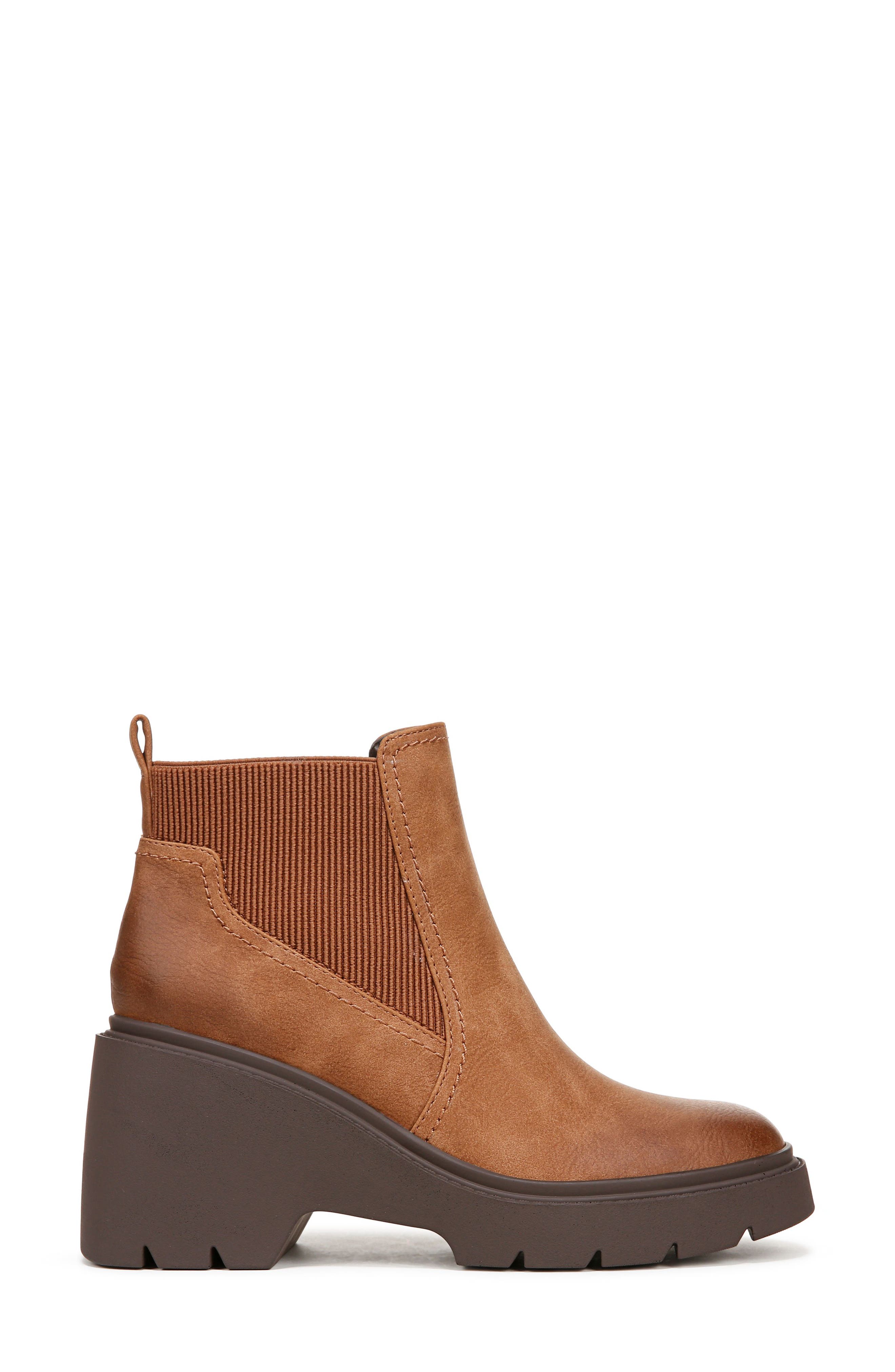 Cora Platform Chelsea Bootie, Alternate, color, ENGLISH TEA FAUX LEATHER
