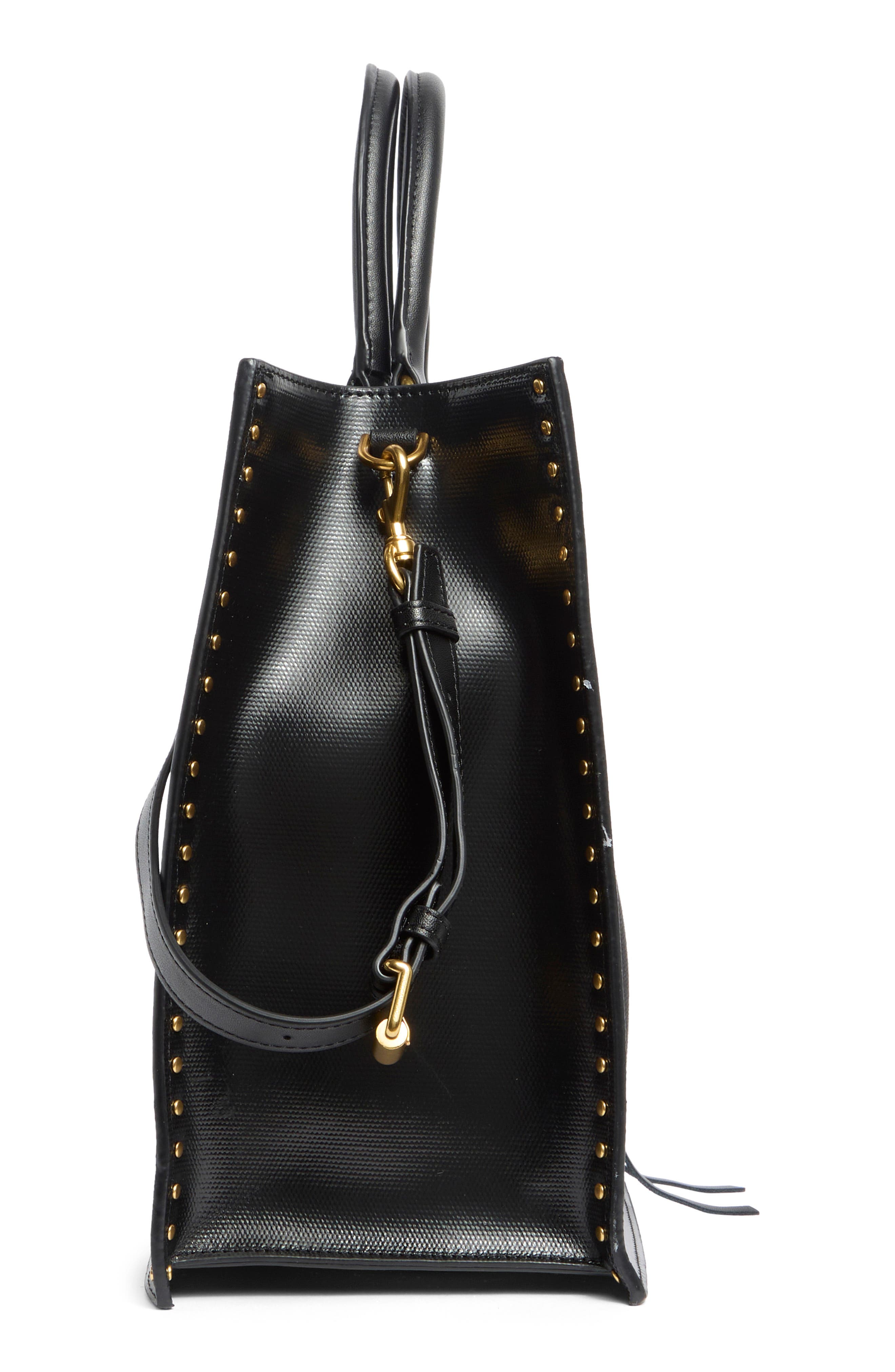 Rebecca Minkoff Darren Canvas & Leather Surplus Tote, Alternate, color, 