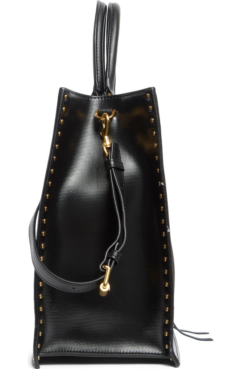 Rebecca Minkoff Darren Canvas & Leather Surplus Tote, Alternate, color,