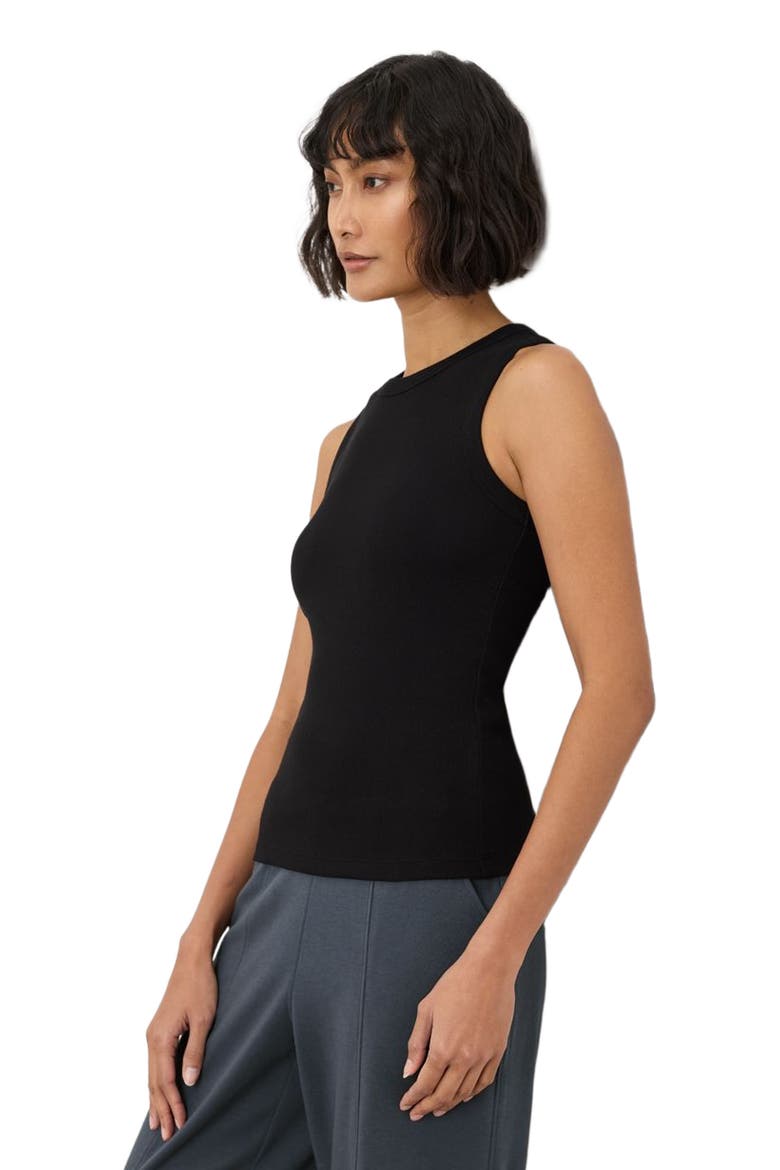 Perfect Rib Layering Tank Made With Organic Cotton, Alternate, color, Black