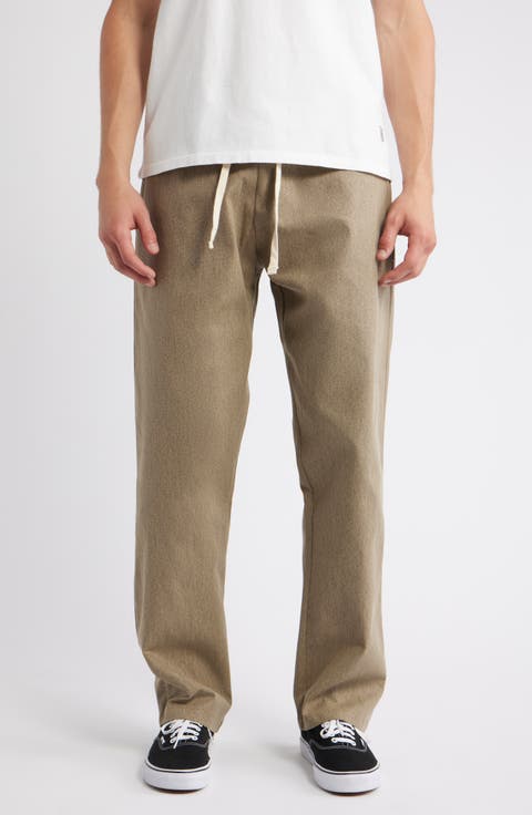Standard Cotton Canvas Drawstring Slacker Pants