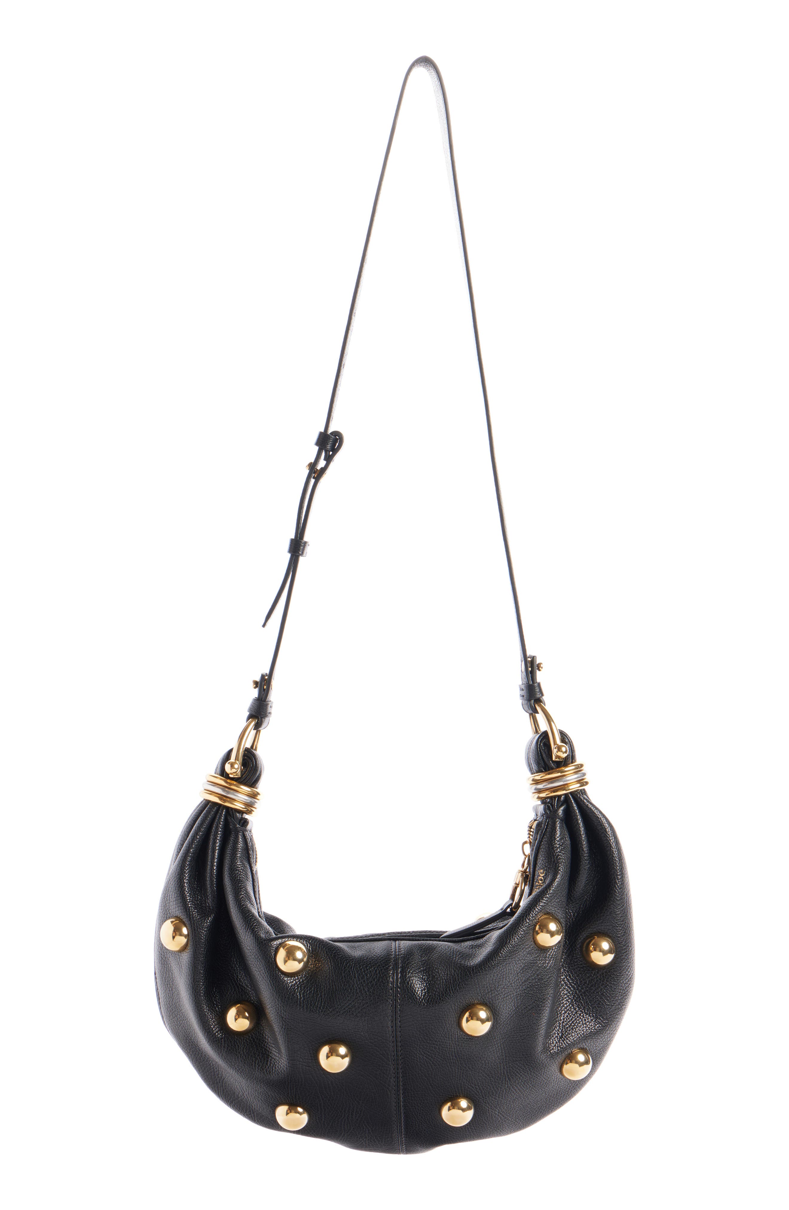 Chloé Small Bracelet Studded Hobo Bag, Alternate, color, 
