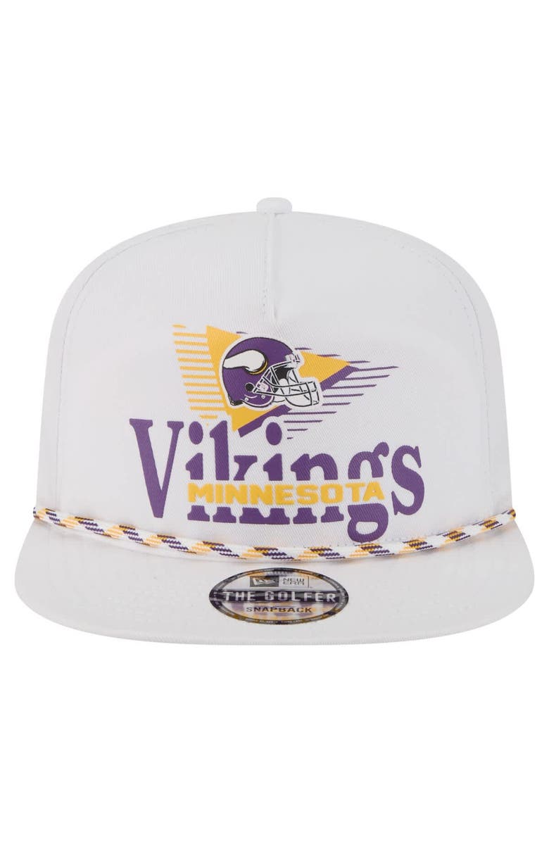 New Era Men's New Era White Minnesota Vikings Collide Golfer Snapback Hat, Alternate, color, 