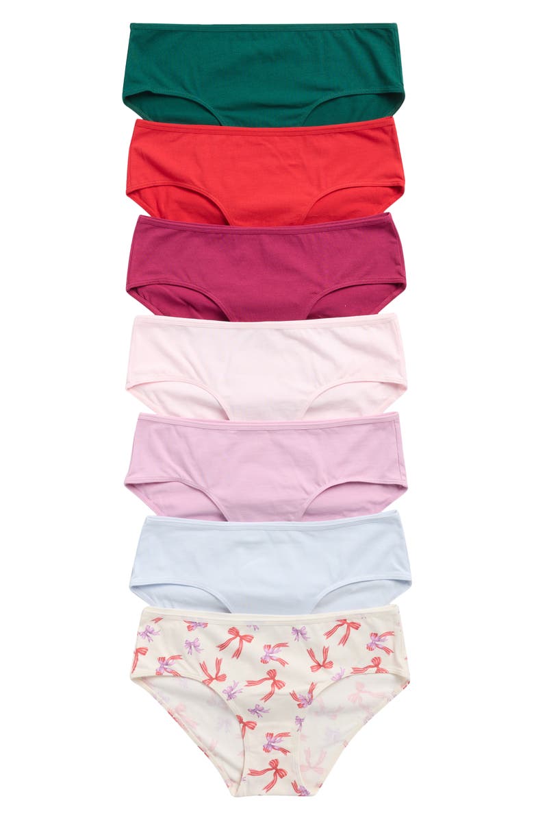 NORDSTROM RACK 7-Pack Days of the Week Hipster Briefs, Alternate, color, Tossed Bows Multi