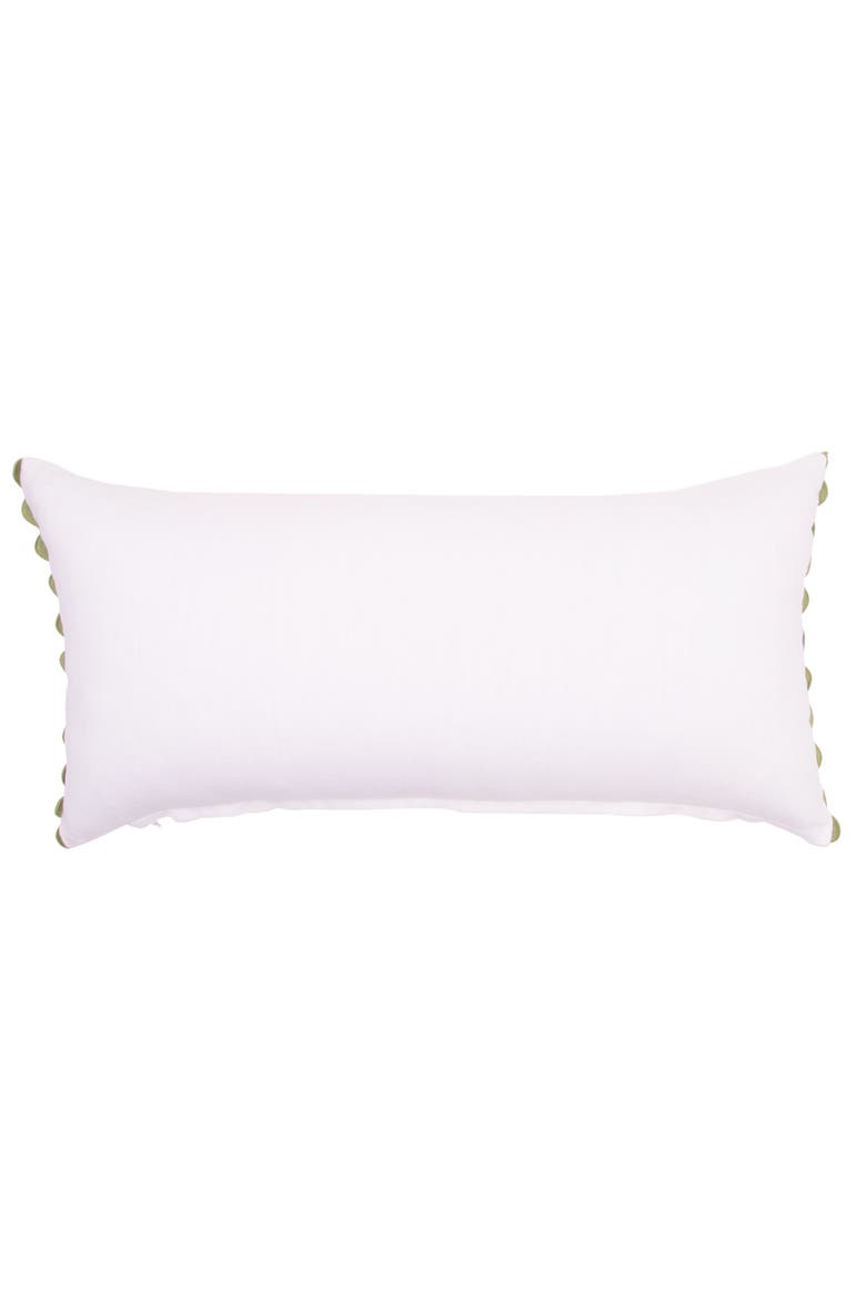 Coastal Tidings Shell Christmas Throw Pillow 12" x 24", Alternate, color, Green