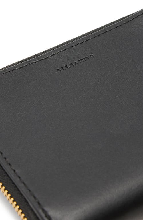 Allsaints Womens Lena Zipped Leather Wallet Black