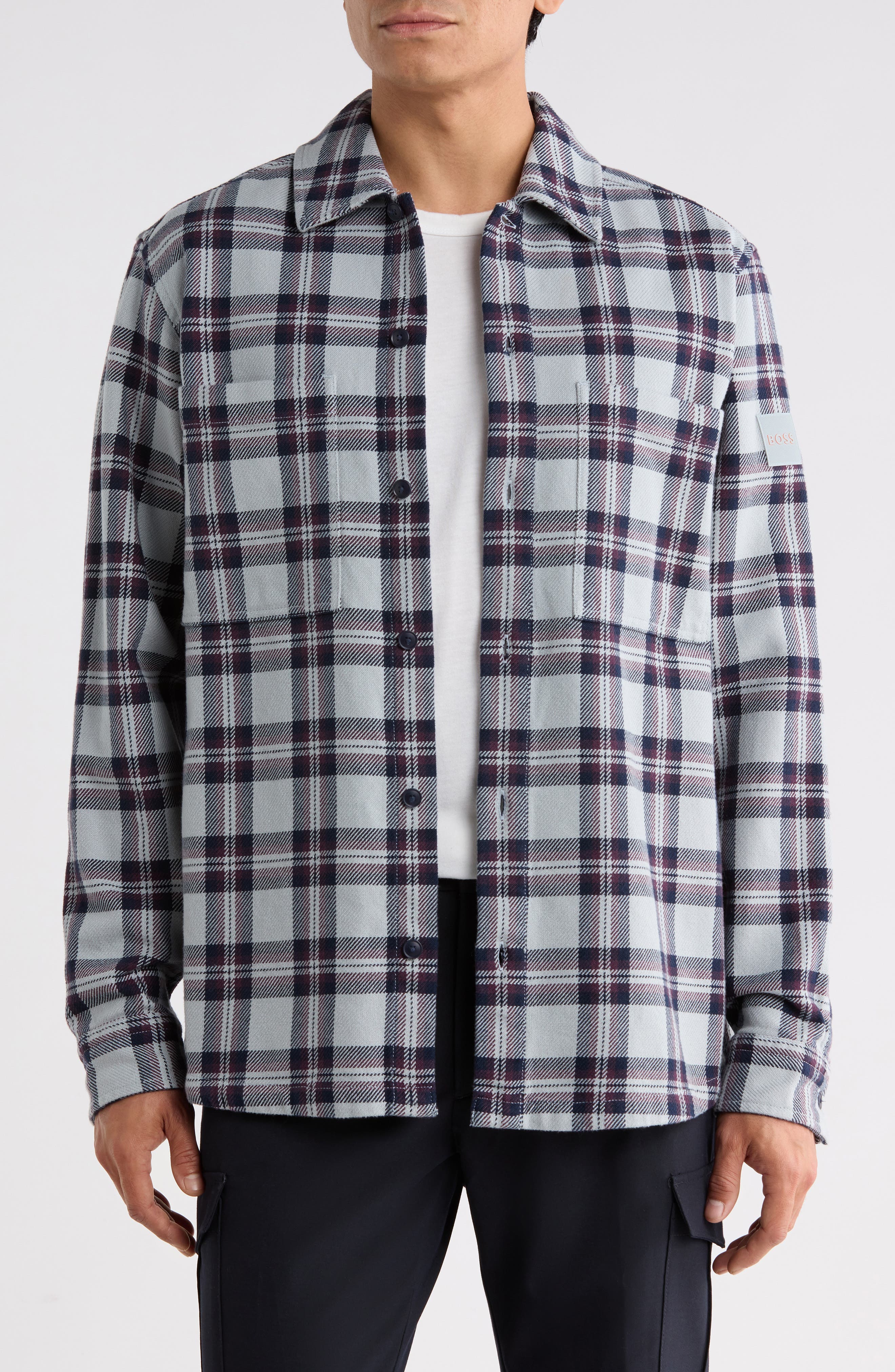 Locky Cotton Plaid Shirt Jacket