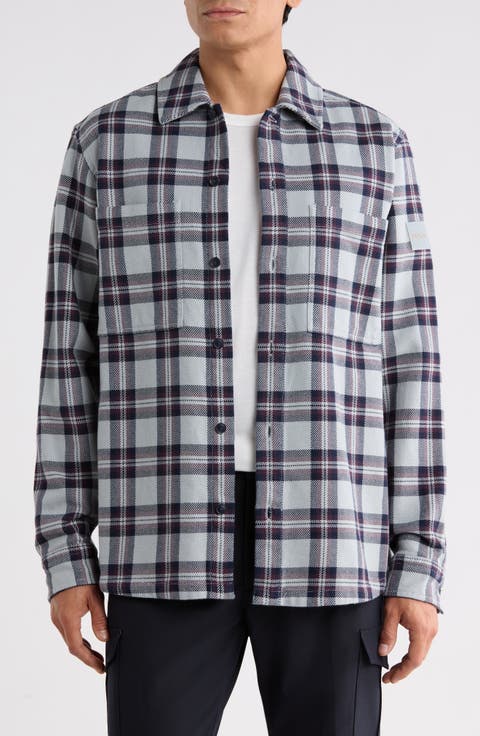 Locky Cotton Plaid Shirt Jacket