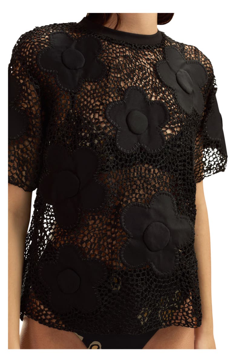 Cynthia Rowley Ibiza Crochet Top, Main, color, 