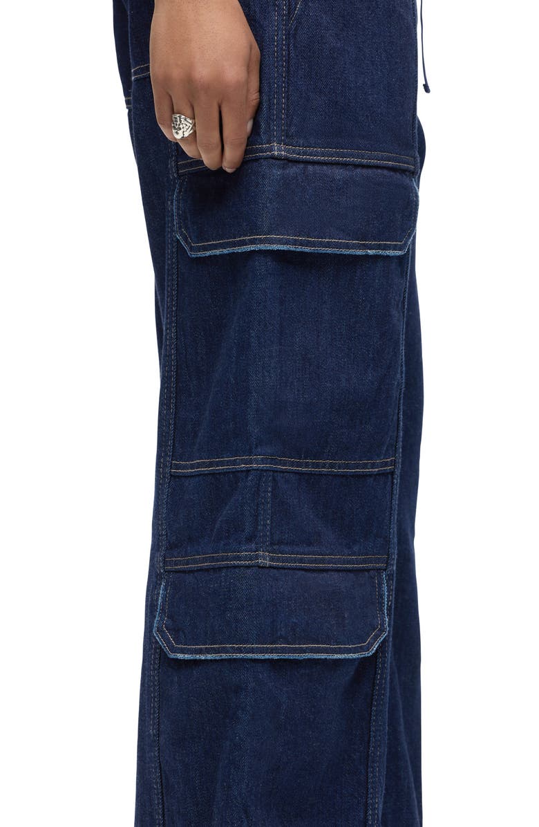 Hudson Jeans Drawcord Wide Leg Cargo Parachute Jeans, Alternate, color, Evening Day