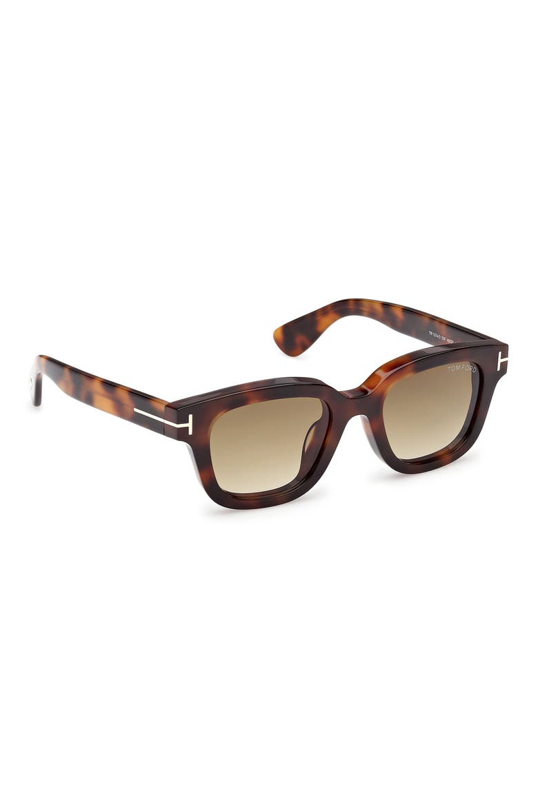 49mm Gradient Square Sunglasses, Alternate, color, BLONDE HAVANA / GRADIENT BROWN