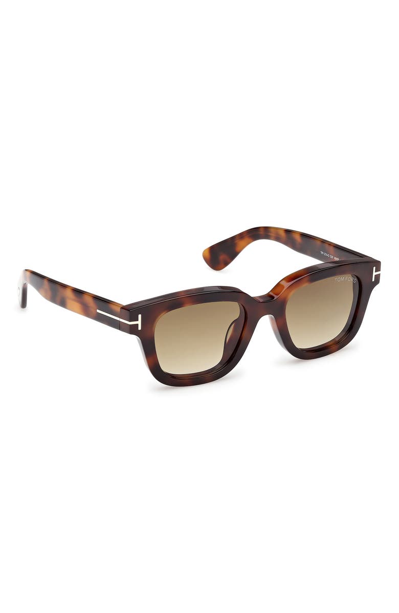 TOM FORD 49mm Gradient Square Sunglasses, Alternate, color, Blonde Havana / Gradient Brown