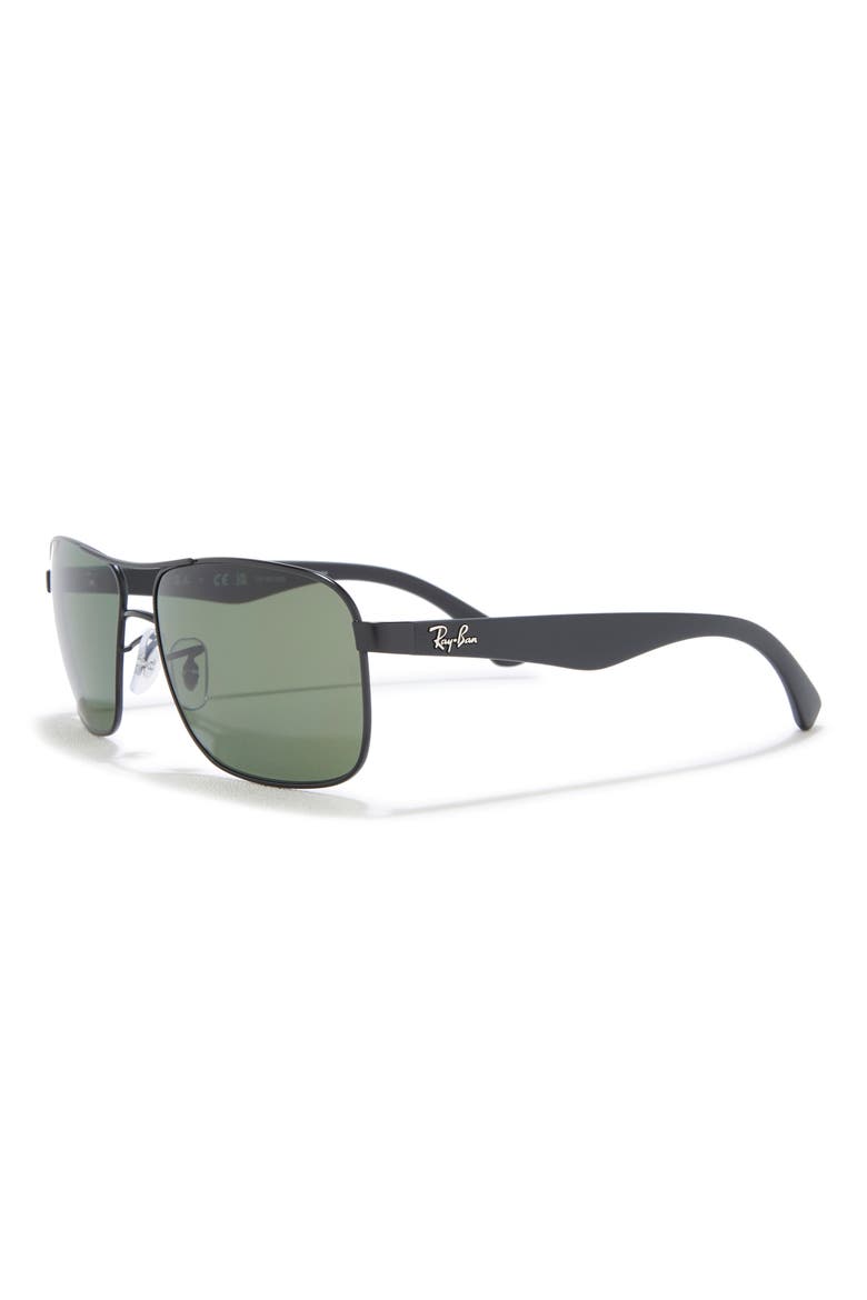 59mm Polarized Navigator Sunglasses, Alternate, color, MATTE BLK