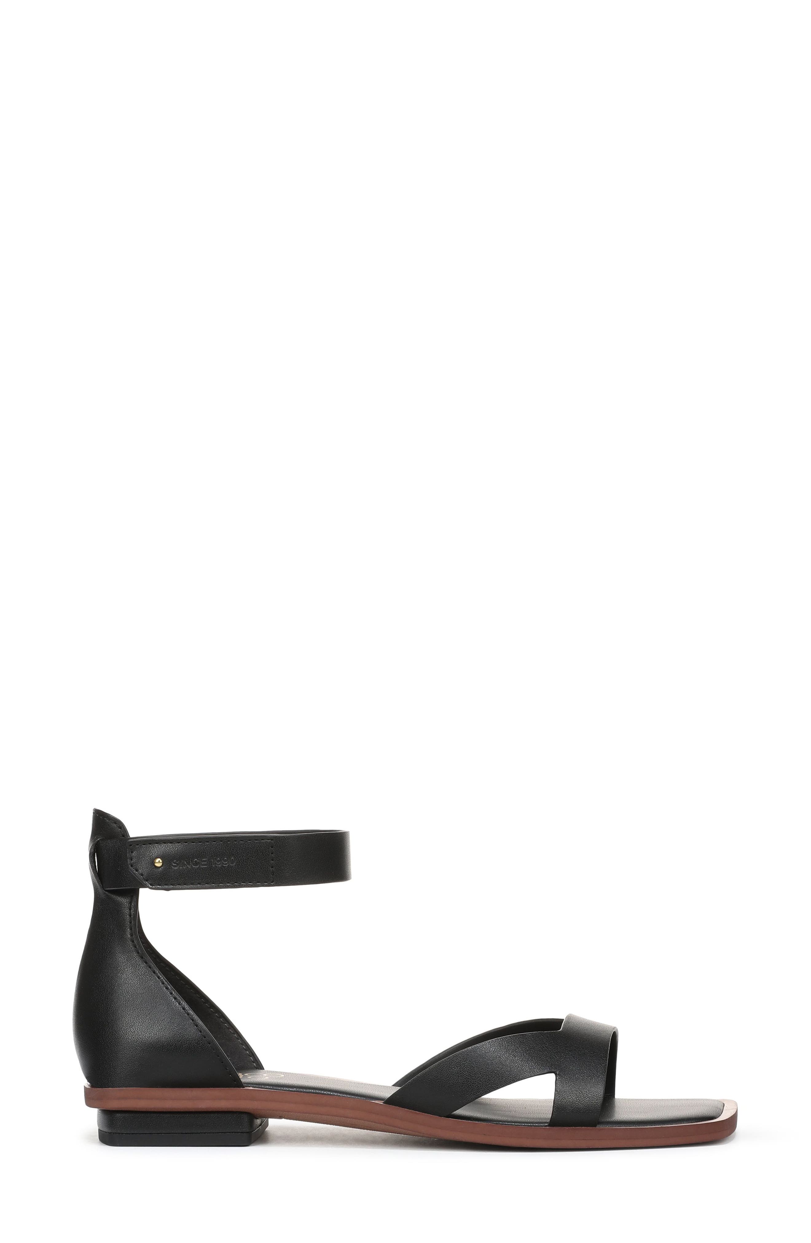 Franco Sarto Elisa Ankle Strap Sandal, Alternate, color, Black