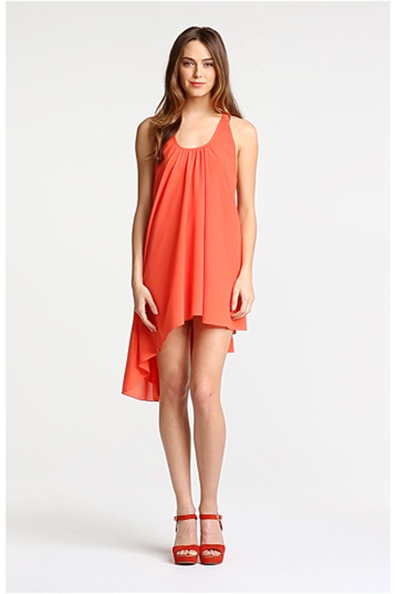 'Love Potion' Chiffon Racerback Tank Dress, Alternate, color, TANGERINE