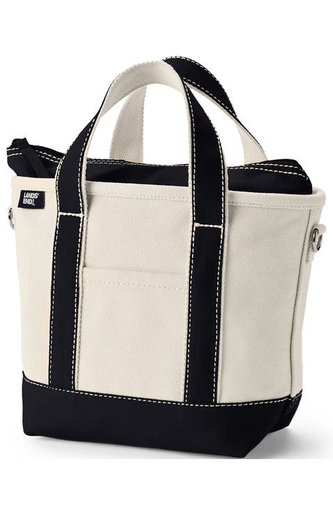 Zip Top Canvas Tote Bag