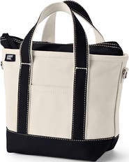 Lands' End Zip Top Canvas Tote Bag