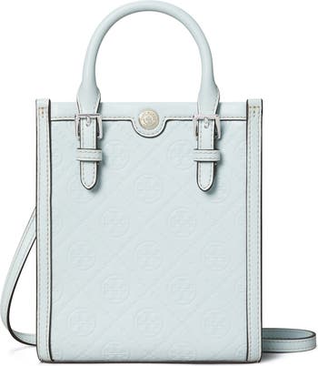 【Tory Burch】T Monogram Debossed Mini Tote Tory Burch T Monogram Debossed Metallic Mini Tote