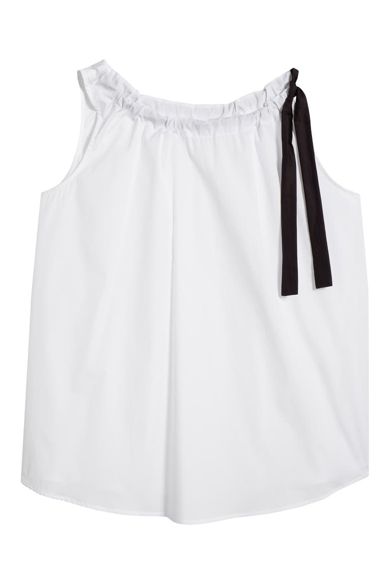 Acadia Sleeveless Cotton Top, Alternate, color, WHITE