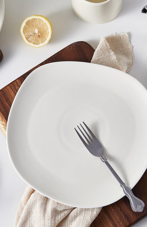 Stone Lain Delilah Porcelain 6-piece Dinner Plate Set In White