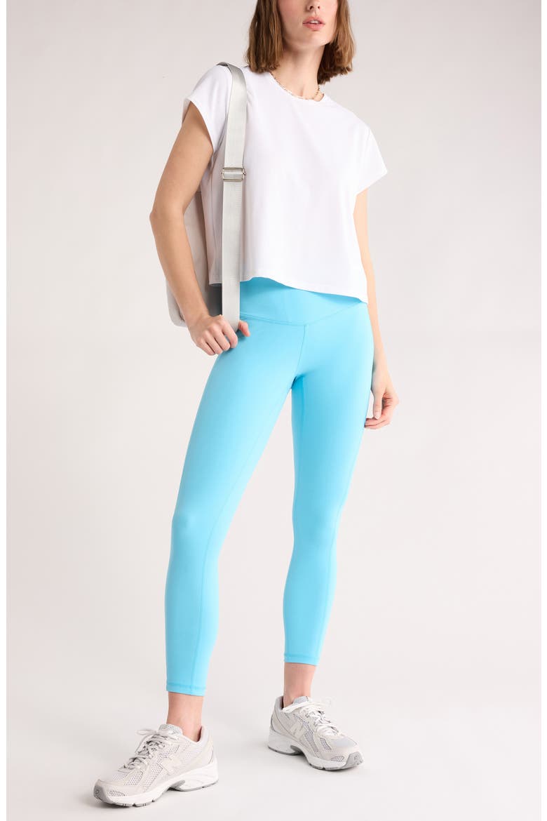 Flow Mesh Pleated T-Shirt, Alternate, color, WHITE