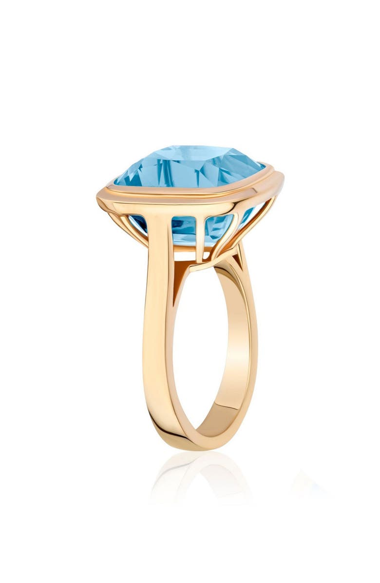 GOSHWARA Manhattan Cushion Cut Blue Topaz Cocktail Ring, Alternate, color, Pale Blue