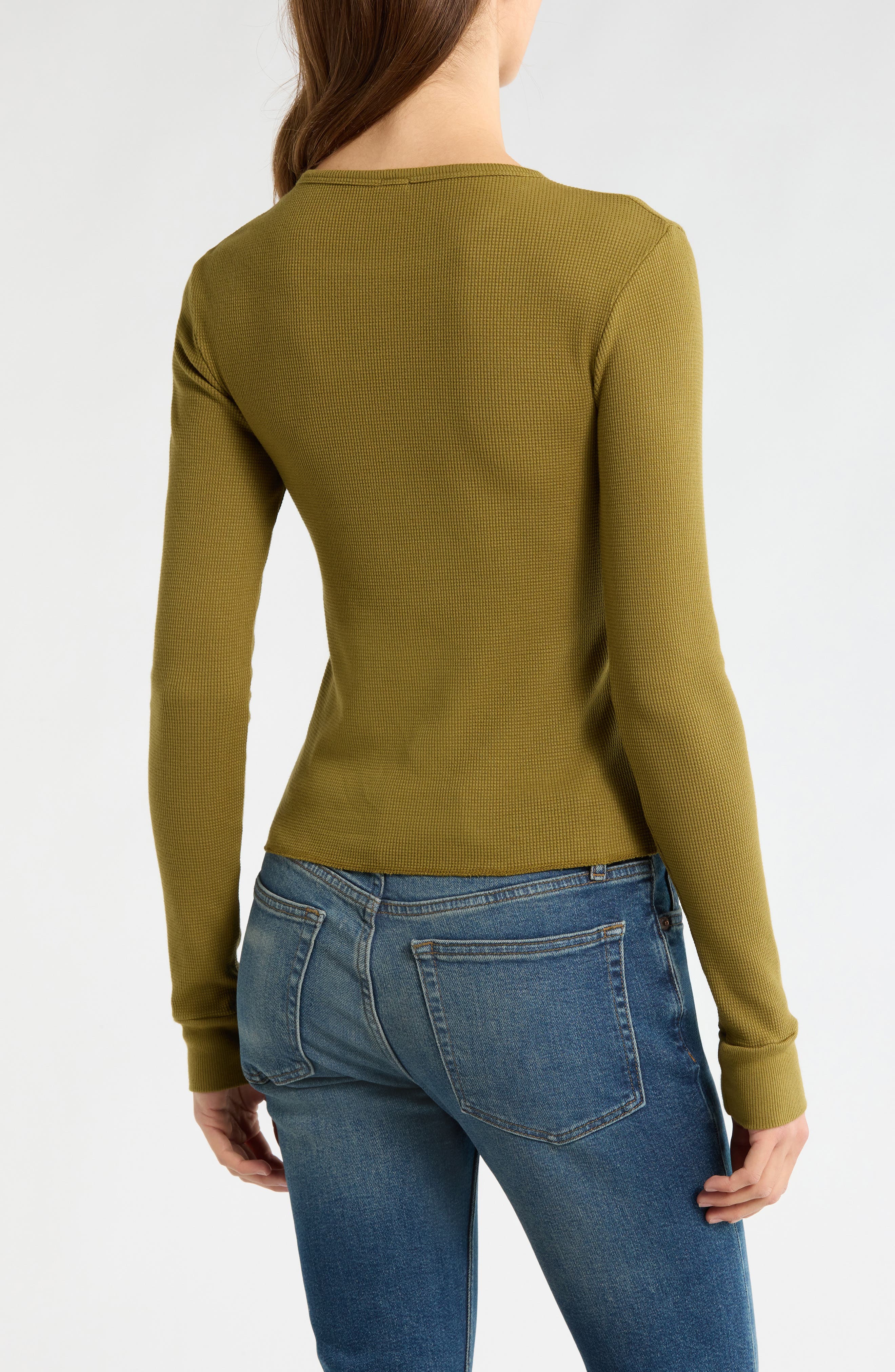 Long Sleeve Waffle T-Shirt - image 2