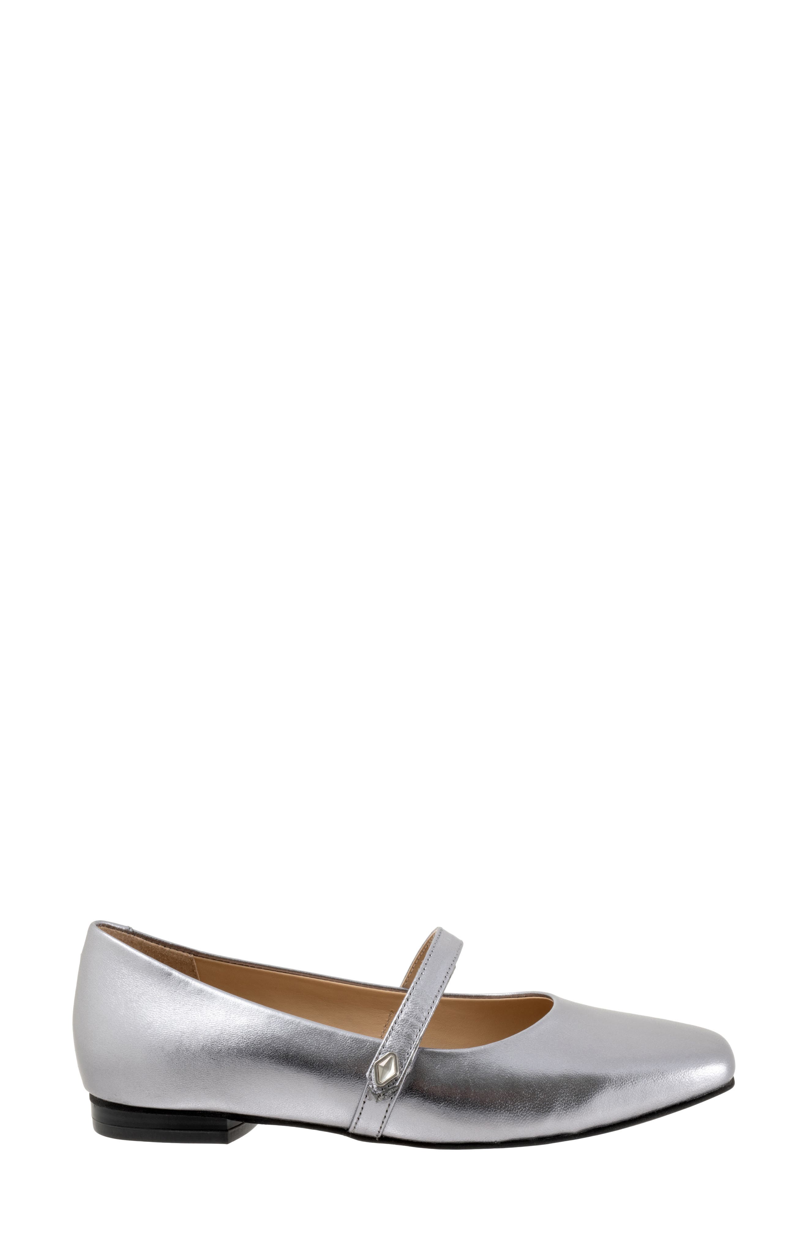 Trotters Hazel Mary Jane Flat - Multiple Widths Available, Alternate, color, Pewter